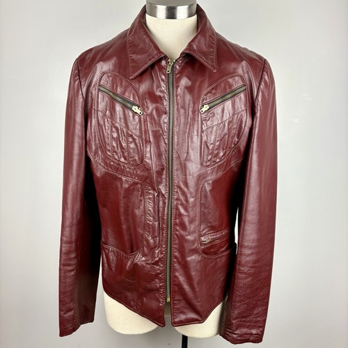 Vtg 70s custom 40l - 70s, burgundy